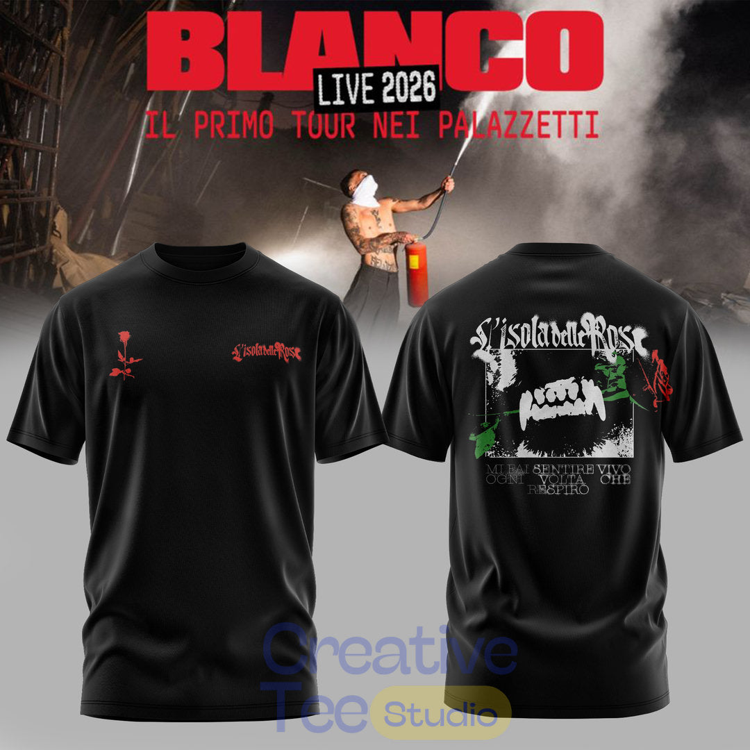 Blanco Island of Roses Tour Edition Black Tee Hoodie