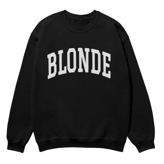 Blonde Sweatshirt Collegiate Crewneck Sweater Unisex Long Sleeve