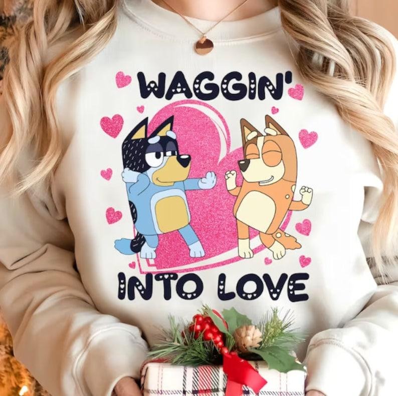 Blue Dogs Valentine'S Day Couple Shirt, Dogs Valentine'S Day Couple T Shirt, Dogs Valentine'S Day Shirt, Blue Dogs Valentine'S Day Shirt Design