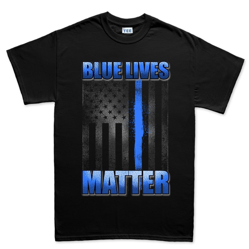 Men's Blue Lives Matter T-shirt Style001 Hoodie, Sweatshirt | CoreVibeTees.com (Image 1)