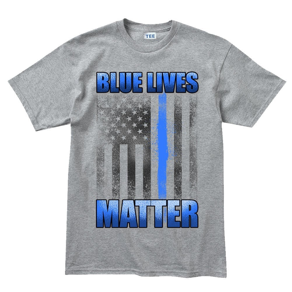 Men's Blue Lives Matter T-shirt Style001 Hoodie, Sweatshirt | CoreVibeTees.com (Image 4)