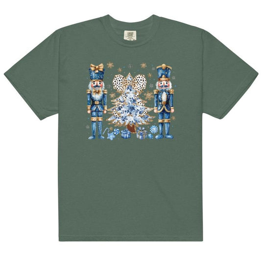 Blue Nutcracker Christmas Shirt  - Comfort Colors Shirt Unisex Apparel Relaxed Fit Printed In The USA Clothing Womenswear Casual Comfort Cotton Top Athletic Boho Chic