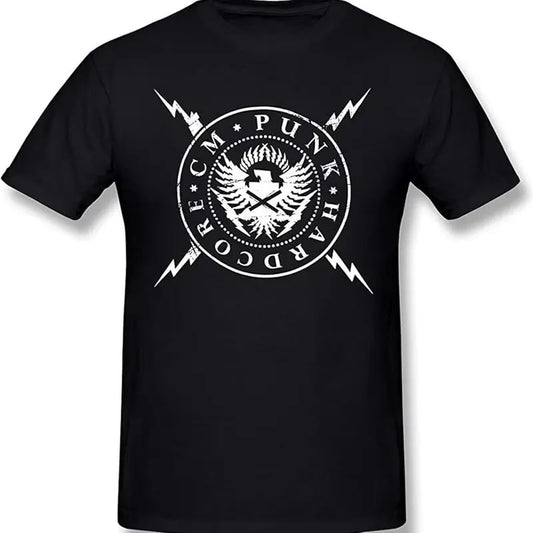 CM Punk Hardcore Unisex T-Shirt, The Straight Edge Society Shirt, WWE Professional Wrestler Fan Gift For Men Women Unisex Tee, Crew Neck SweatShirt, Hoodie, 100% Cotton, Black/White/Red/Navy/Blue, S-5XL