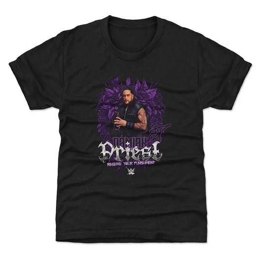 Black Damian Priest Receive Your Punishment T-Shirt, The Judgment Day Shirt, Professional Wrestler Fan Gift For Men Women Unisex Tee, Crew Neck SweatShirt, Hoodie, 100% Cotton, Black/White/Red/Navy/Blue, S-5XL