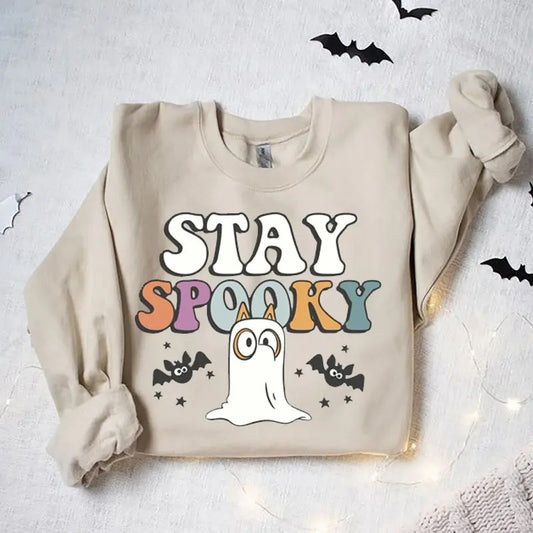Bluey-Bingo Halloween Unisex Heavy Blend Crewneck Sweatshirt | Bluey Birthday | Bingo Bluey Halloween Party , Stay Spooky Sweatshirt