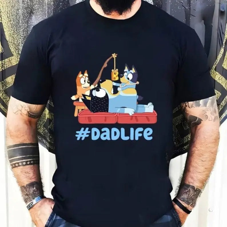 Bluey Cool Dad Club Shirt, Bluey Family Shirt, Bluey Bandit Shirt, Dad Birthday Gift, Rad Dad Bluey Shirt, Bandit Cool Dad Club T-shirt Unisex Full Size Menswear Top