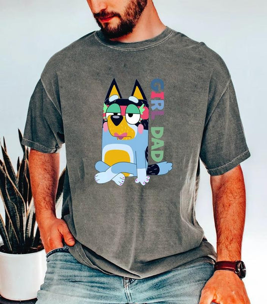 Bluey Girl Dad Shirt, Funny Fathers Day Gift For Him, Dad of Girls Shirt, Father's Day Tee, New Dad TShirt, Gift Idea for Girl's Dad Shirt, Funny Shirt For Husband
