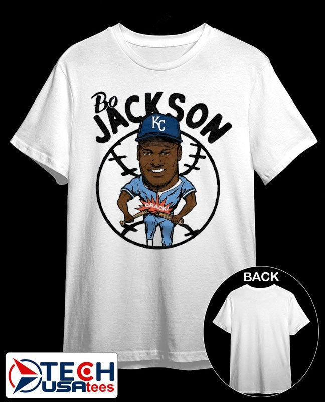 Bo Jackson Kansas City Royals superstar caricature shirt