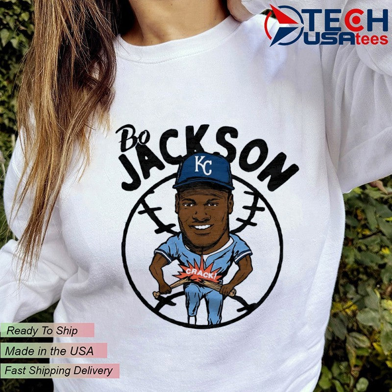 Bo Jackson Kansas City Royals superstar caricature shirt