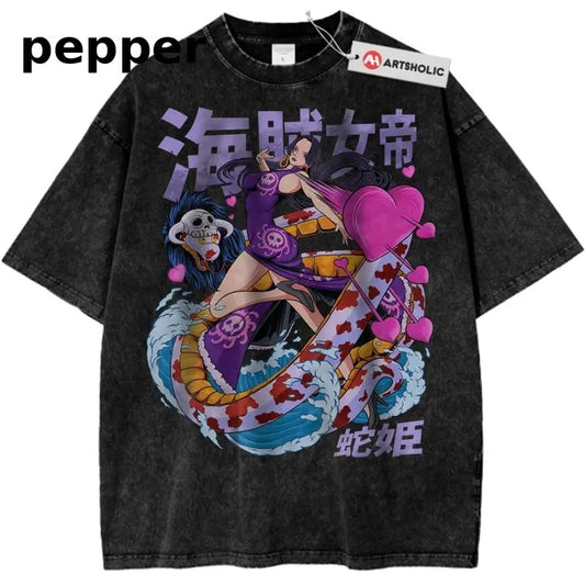 Boa Hancock Shirt, One Piece Shirt, Anime Shirt, Vintage Tee Menswear Top T-Shirt Jujutsu Kaisen Underwear