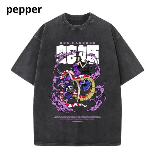 Boa Hancock Vintage Graphic T-shirt, One Piece Boa Hancock , Pirate Empress, One Piece Shirt, Anime Shirt, boyfriend gifts, Streetwear Menswear Top