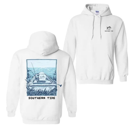 Boat Fishing Hoodie 2 sides Trendy Sweatshirt Full Color For men For women, Womenswear & Menswear, T-Shirt