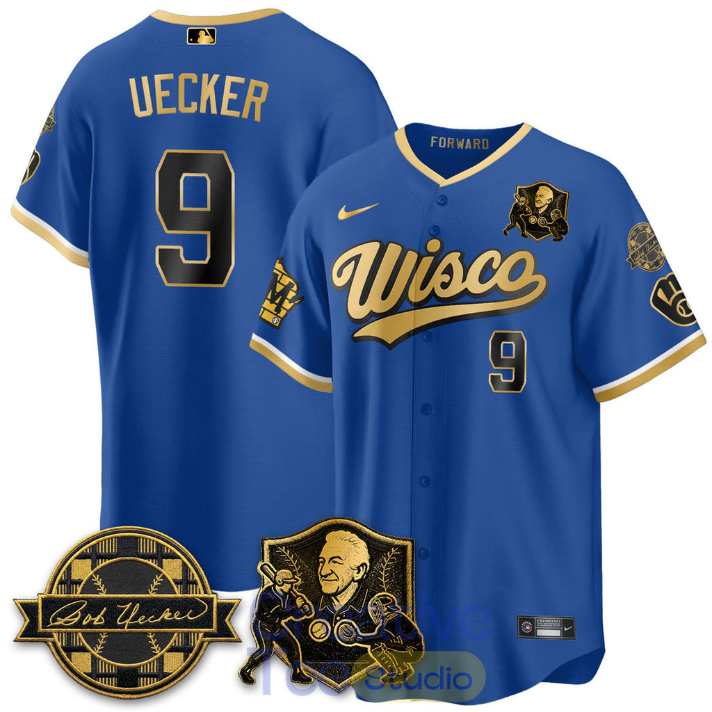 Bob Uecker 54 SSs for Milwaukee Brewers Custom Baseball Jersey