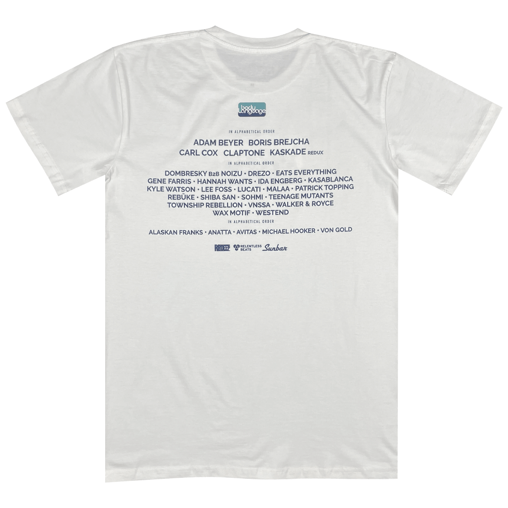 Body Language 2022 Lineup White T-Shirt Hoodie, Sweatshirt | CoreVibeTees.com (Image 3)