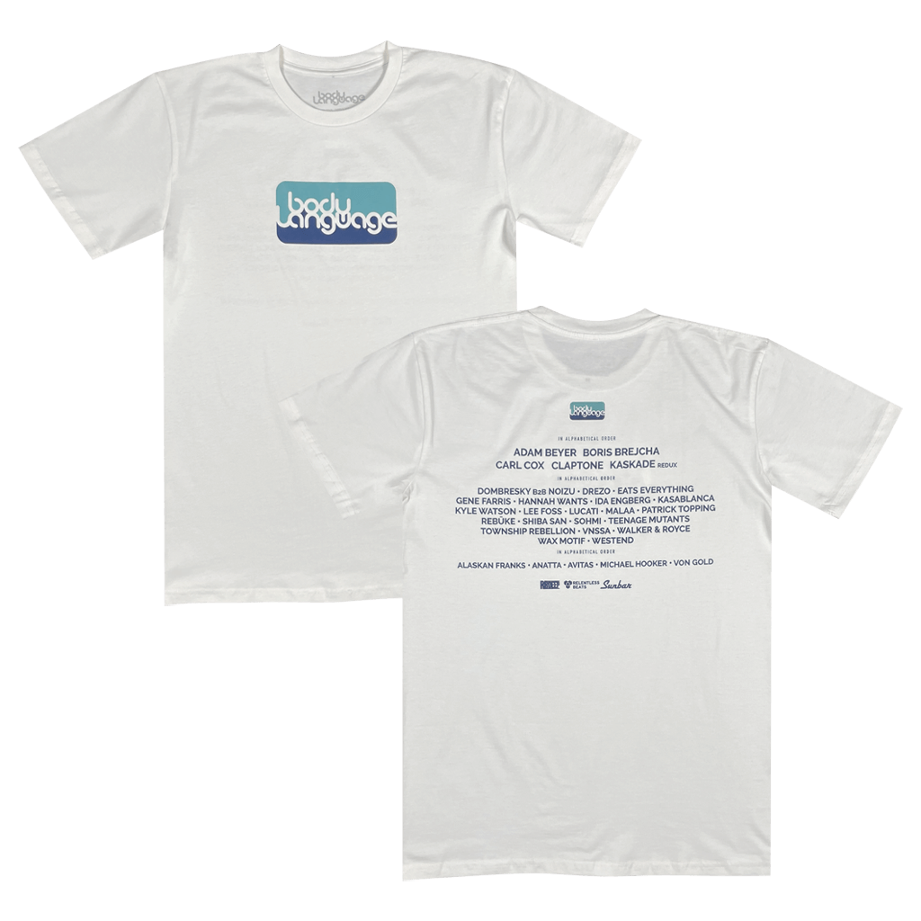 Body Language 2022 Lineup White T-Shirt Hoodie, Sweatshirt | CoreVibeTees.com (Image 1)