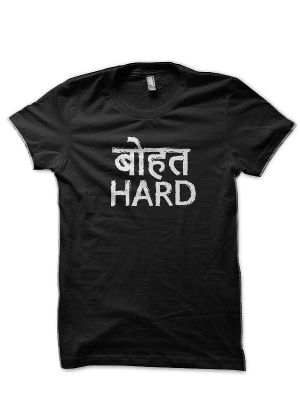 Bohot Hard Hinglish Print Black T-Shirt Hoodie, Sweatshirt | CoreVibeTees.com