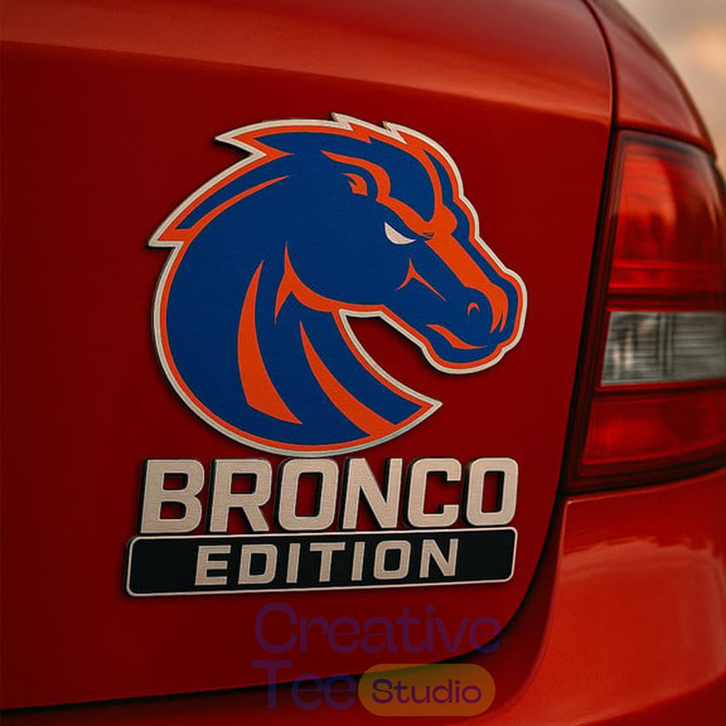 Boise State Broncos Custom Car Name Badge