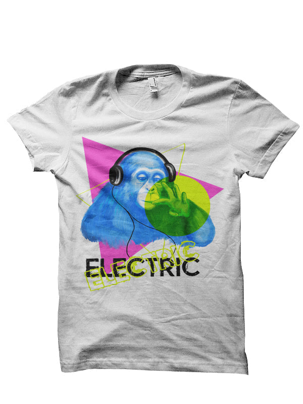 Electric Bonobo White T-Shirt Hoodie, Sweatshirt | CoreVibeTees.com