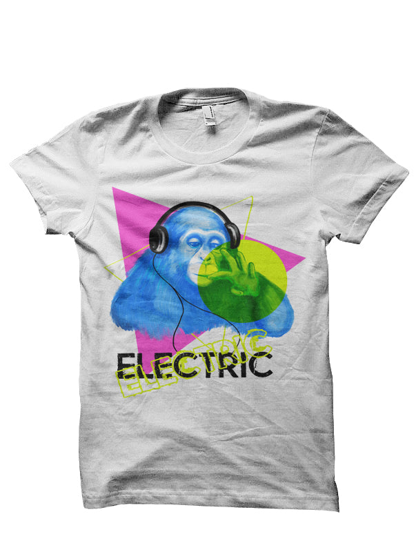 Electric Bonobo White T-Shirt Hoodie, Sweatshirt | CoreVibeTees.com