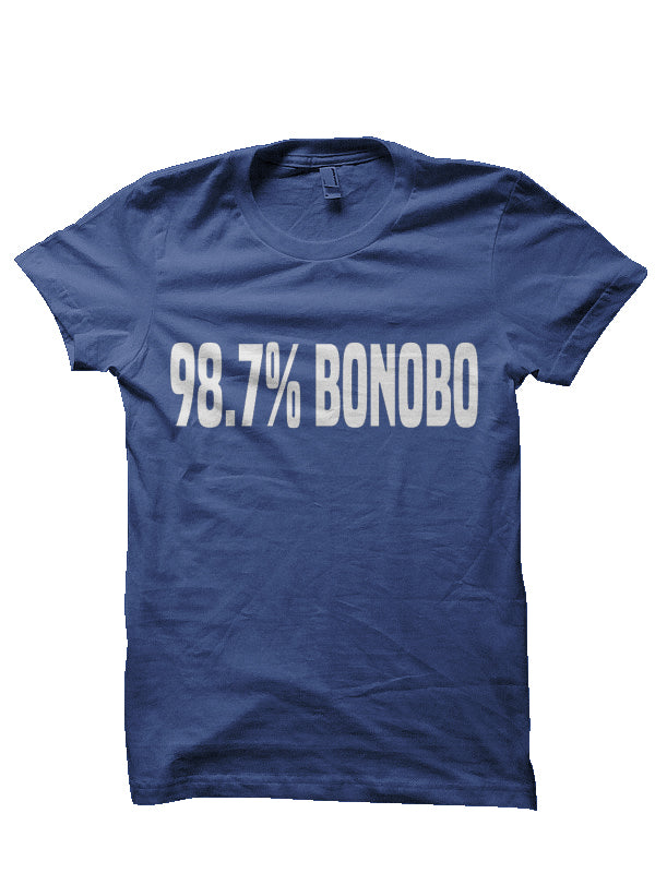 98.7% Bonobo Ape Atheism Navy Blue T-Shirt Hoodie, Sweatshirt | CoreVibeTees.com