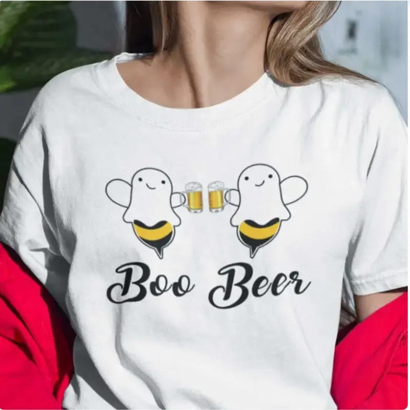 Boo Beer Shirt Boo Bees Ghost Halloween, Halloween Gift, Halloween Tshirt, Gift for him, Gift for her, UNISEX Tshirt