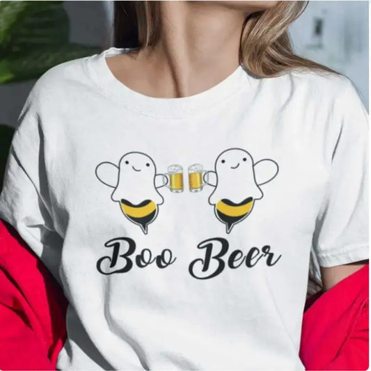 Boo Beer Shirt Boo Bees Ghost Halloween, Halloween Gift, Halloween Tshirt, Gift for him, Gift for her, UNISEX Tshirt