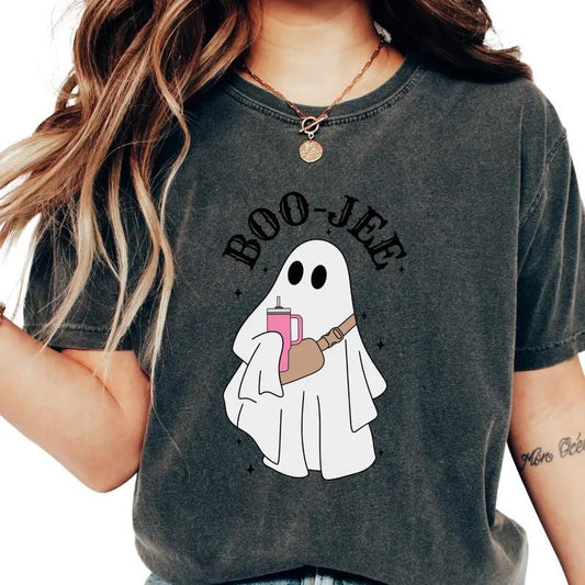 Boo-jee Ghost Shirt, Comfort Colors Halloween Shirt, Casual Shirt Unisex, Halloween Clothing, Graphic Halloween Apparel, Casual Cotton T-shirt, Unisex Halloween