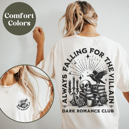 Bookish Shirt, Villain Shirt, Spicy Book Gift, Gift for Book Lover, Funny Smut Romantasy Book Lover Shirt, Comfort Colors, Dark Romance Club