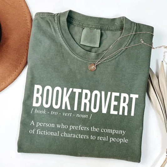 Booktrovert Bookish Comfort Colors Shirt, Funny Reader Book Addict T-Shirt, Reading Shirt, Librarian Shirt, Book Lover, Book Club Gifts