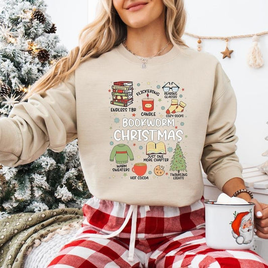 Bookworm Christmas Shirt, All Booked For Christmas T-shirt, Book Lover Sweatshirt, Christmas Bookish Shirt, Christmas Librarian Gifts