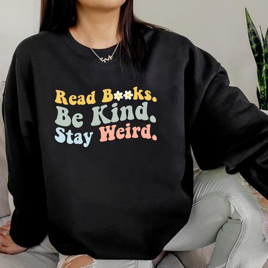 Bookworms Book Lovers T-shirt, Read Book Be Kind Stay Weird  Shirt, Vintage Bookish Tee, Gift For Book Lovers, Librarian