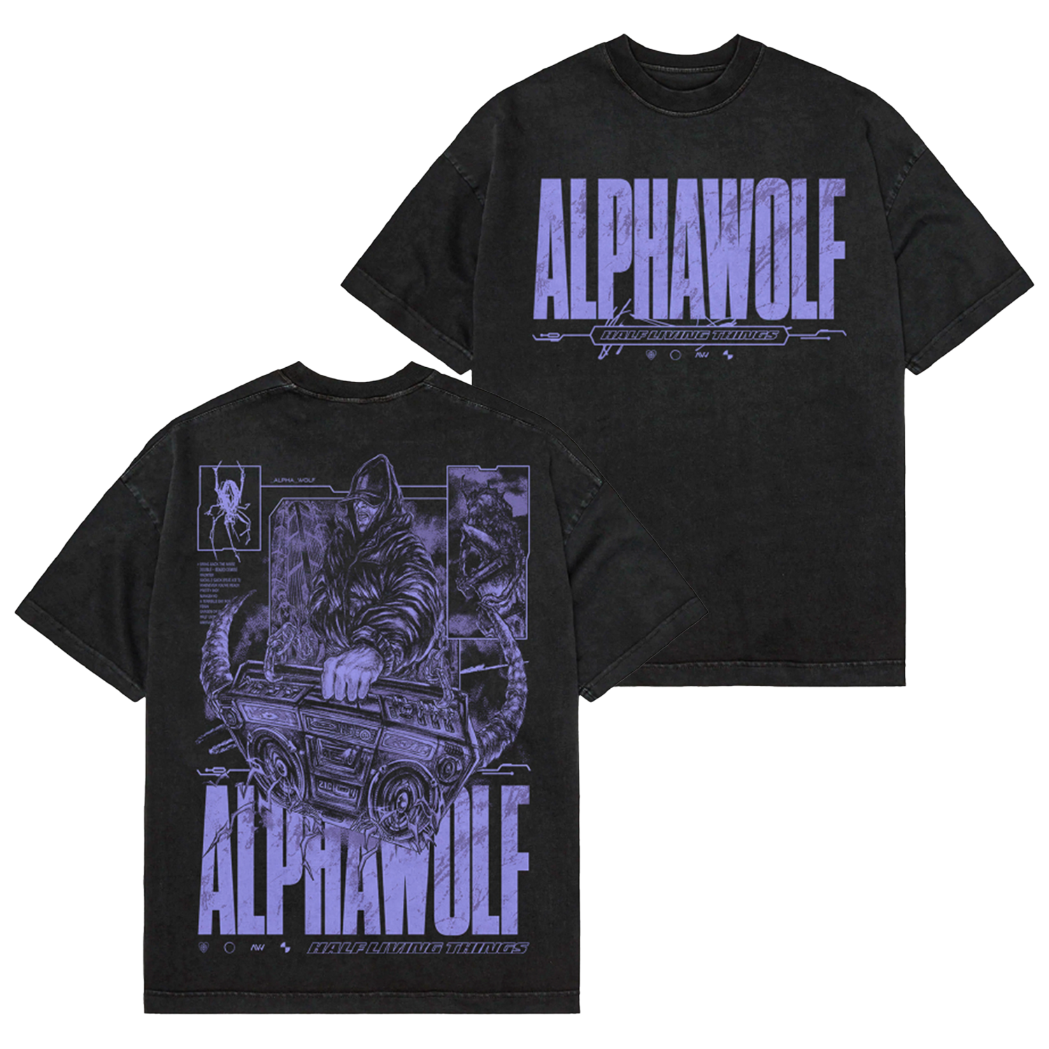Alpha Wolf - Boombox T-Shirt Hoodie, Sweatshirt | CoreVibeTees.com (Image 1)