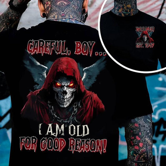 Boomer Custom Year Badass Generation T-shirt, Too Old To Fight Shirt - 100% Cotton Top Unisex Comfort Womenswear, Custom Year Of Birth Shirtstyle{n002}2