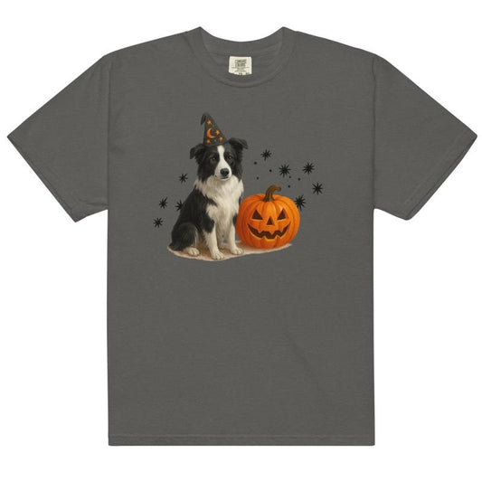 Border Collie Halloween Witchy Dogs Shirt ~ Unisex Apparel Relaxed Fit Printed In The USA Clothing Womenswear Casual Comfort Cotton Top Athletic Boho Chi