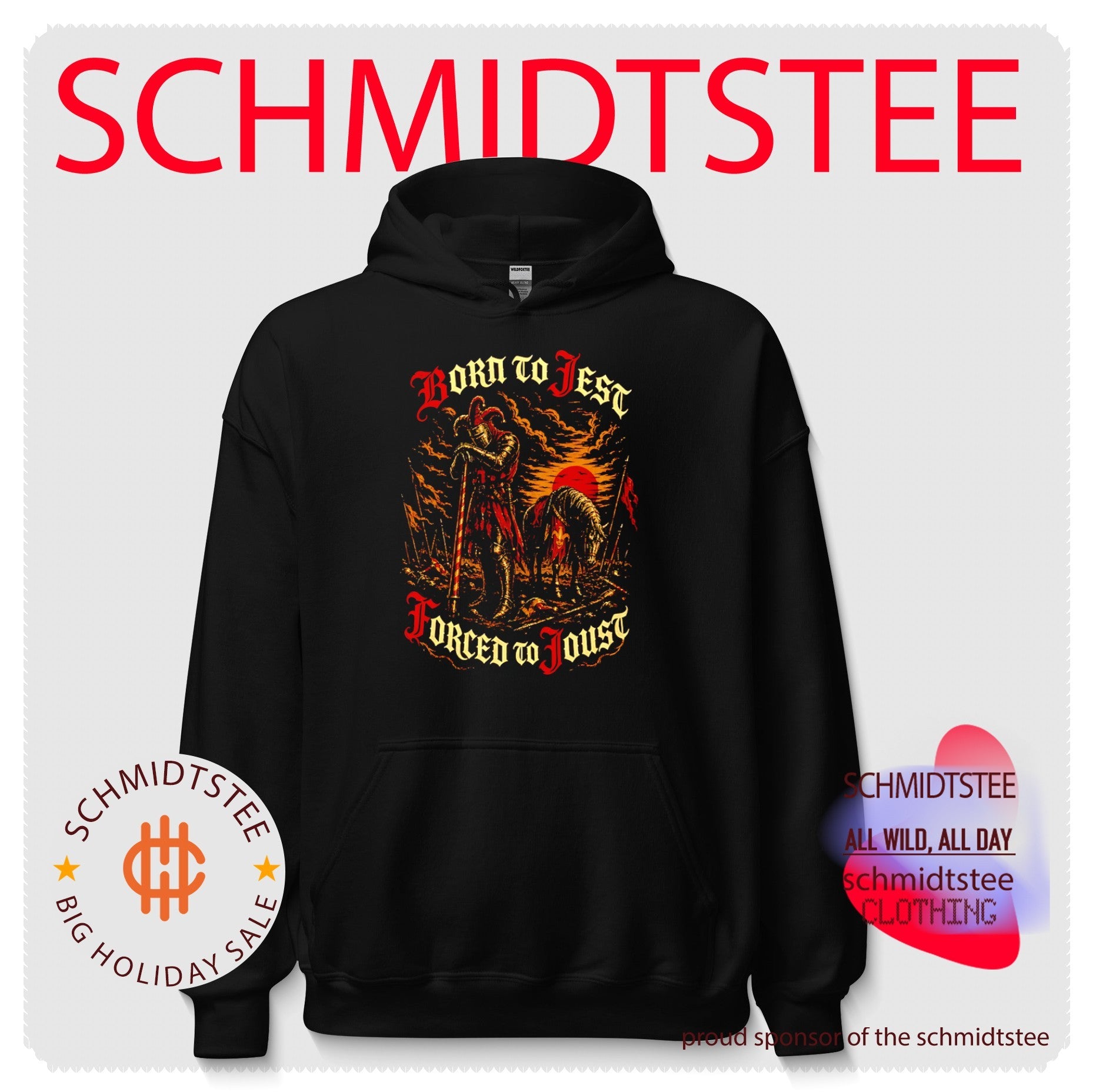 Born to jest forced to joust battle knight clown shirt