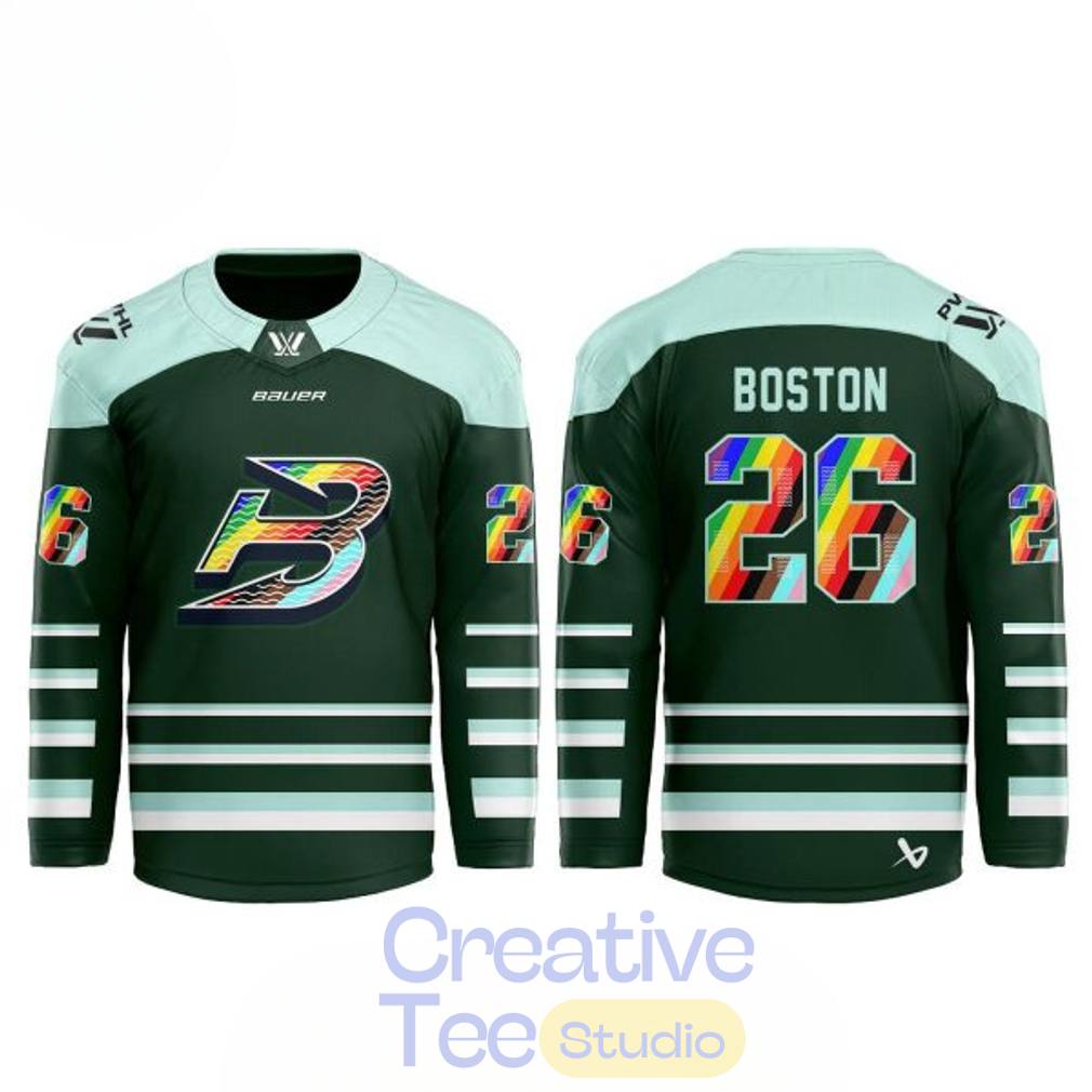 Boston Fleet Pride Month 2026 PWHL Game Custom Hockey Jersey