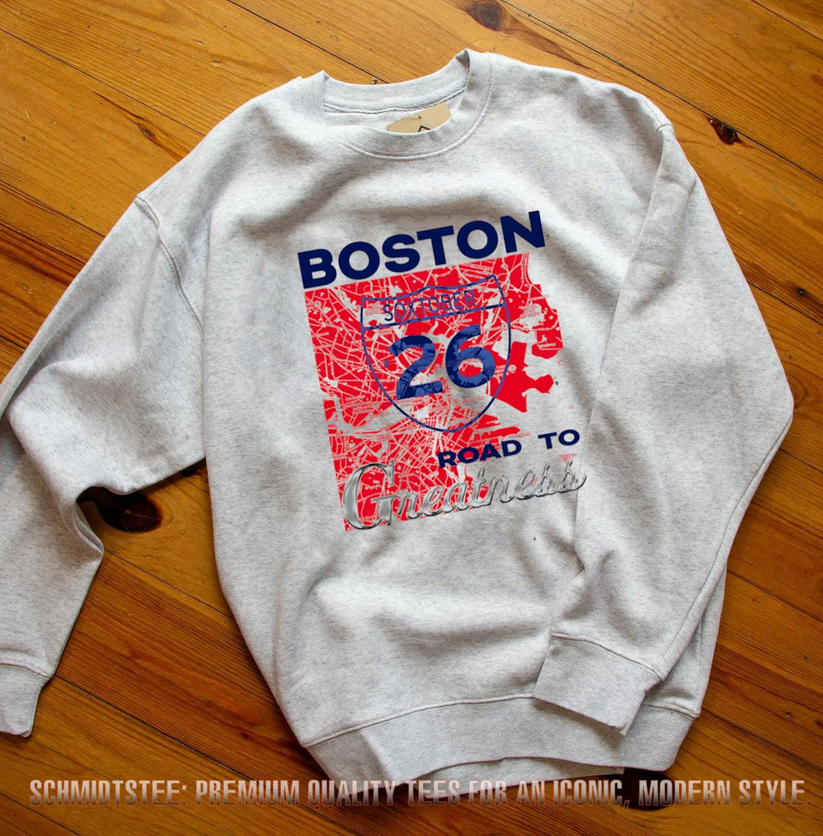 Boston Soxtober 26 Road to Greatness map baseball shirt
