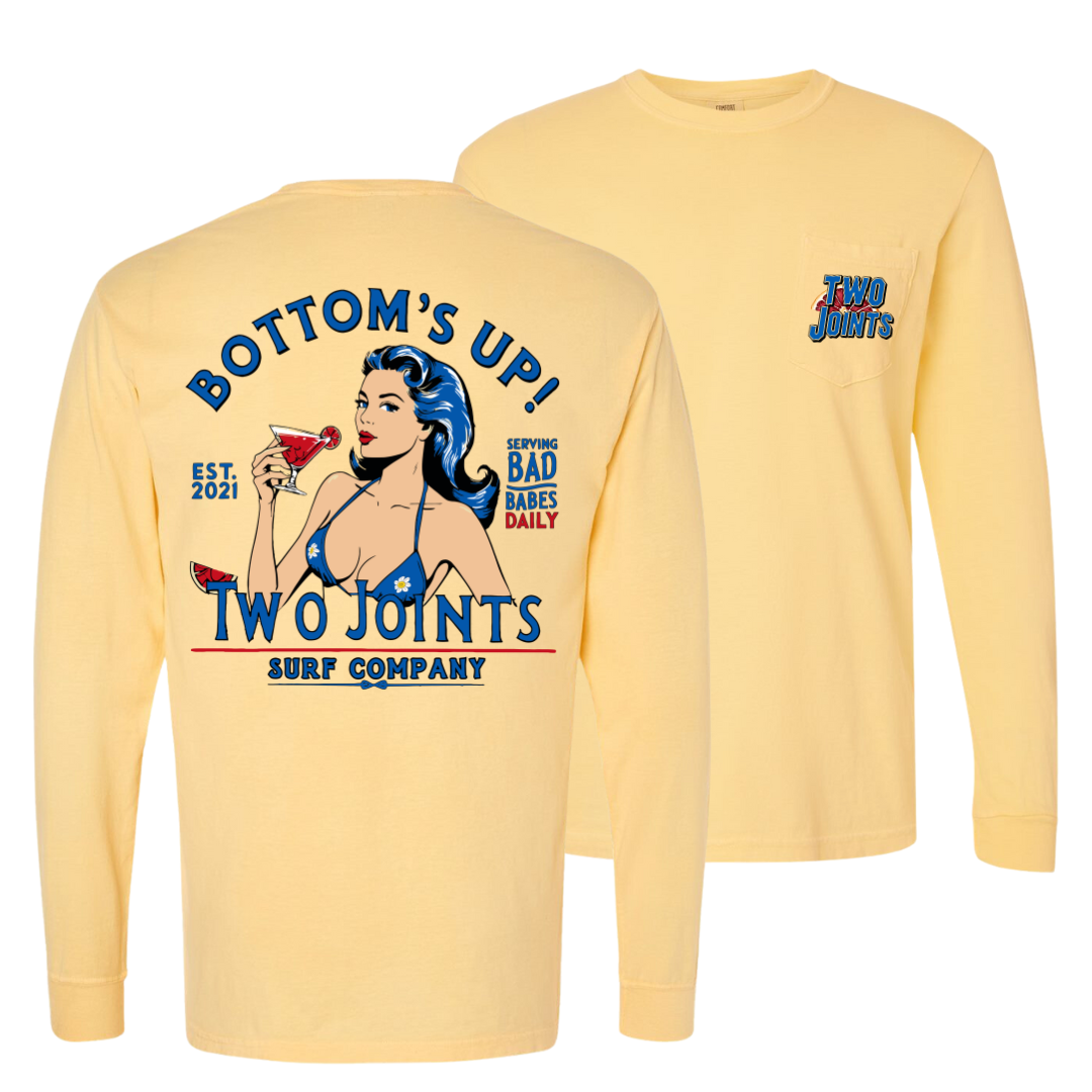 Bottom's Up Long Sleeve Tee Hoodie, Sweatshirt | CoreVibeTees.com