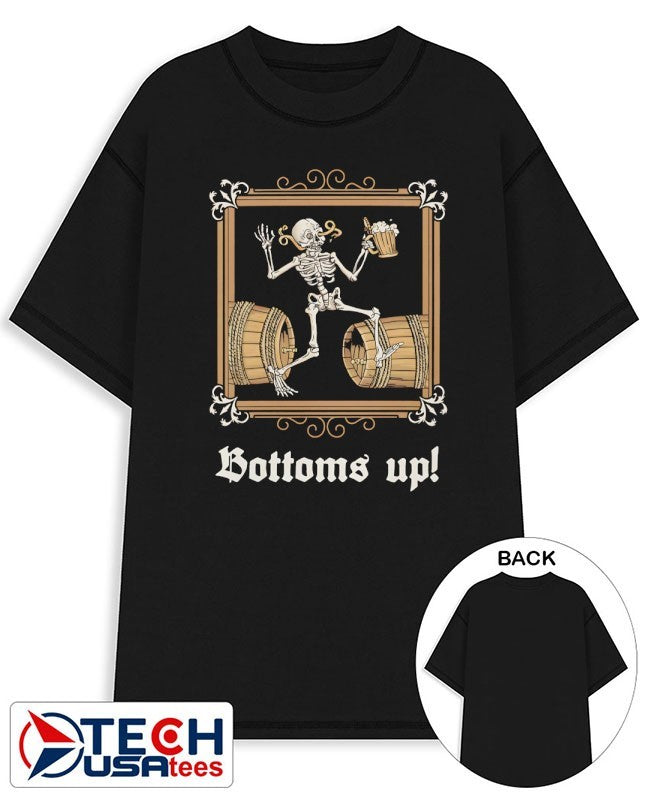 Bottoms up skeleton shirt