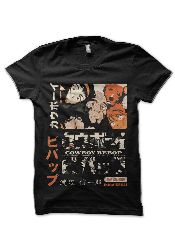 Bounty hunter Vintage IKIGAISEKAI Cowboy Bebop Black T-Shirt Hoodie, Sweatshirt | CoreVibeTees.com