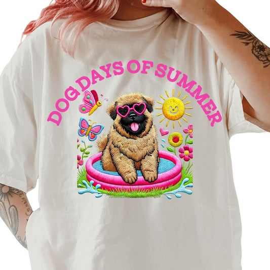 Bouvier des Flanders Dog Days of Summer Shirt ~ Unisex Apparel Relaxed Fit Printed In The USA Clothing Womenswear Casual Comfort Cotton Top Athletic Boho Chic