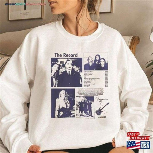 Boygenius Music Sweatshirt The Record Album Sweatshirt Tour 2023 Retro Unisex Sweatshirt