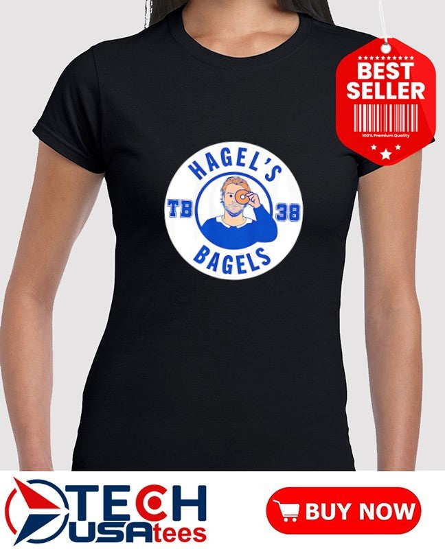 Brandon Hagel’s Bagels TB 38 logo shirt