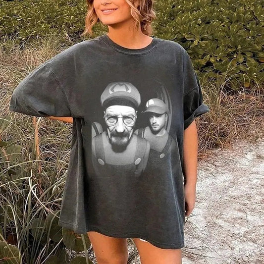 Breaking Bad Vintage Tee, Walter Jesse T-Shirt, Movie Graphic Tee, Unisex Meme Cringe Funny Dumb Shirts, Menswear Womenswear Streetwear 2N5