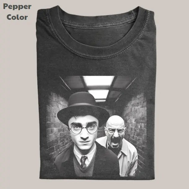 Breaking Bad X Harry Potter Vintage Graphic Tee, Harry Walter T-Shirt, Unisex Meme Cringe Funny Dumb Shirt, Menswear Womenswear Streetwear