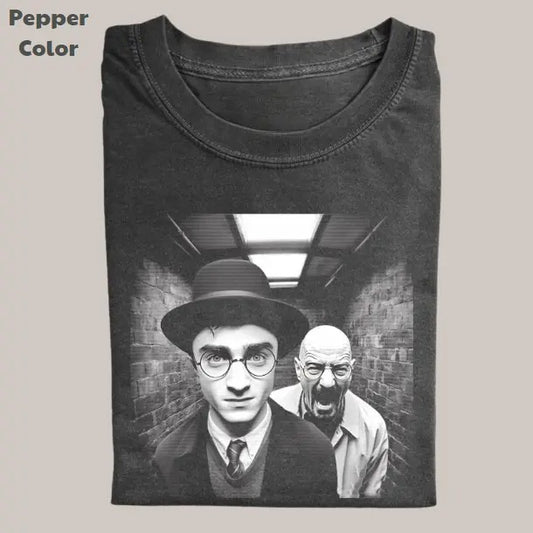 Breaking Bad X Harry Potter Vintage Graphic Tee, Harry Walter T-Shirt, Unisex Meme Cringe Funny Dumb Shirt, Menswear Womenswear Streetwear