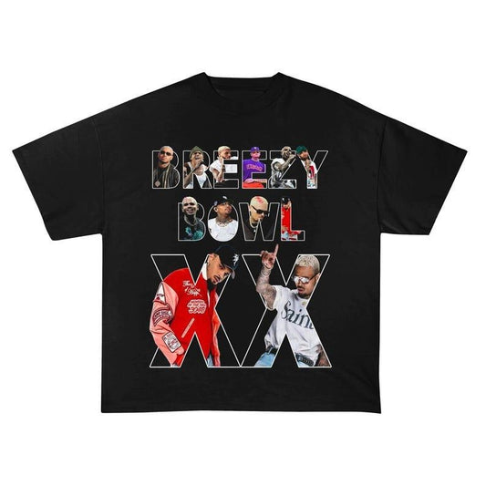 Breezy Tour 2025 Bowl XX Shirt Music Graphic Tee for Fans