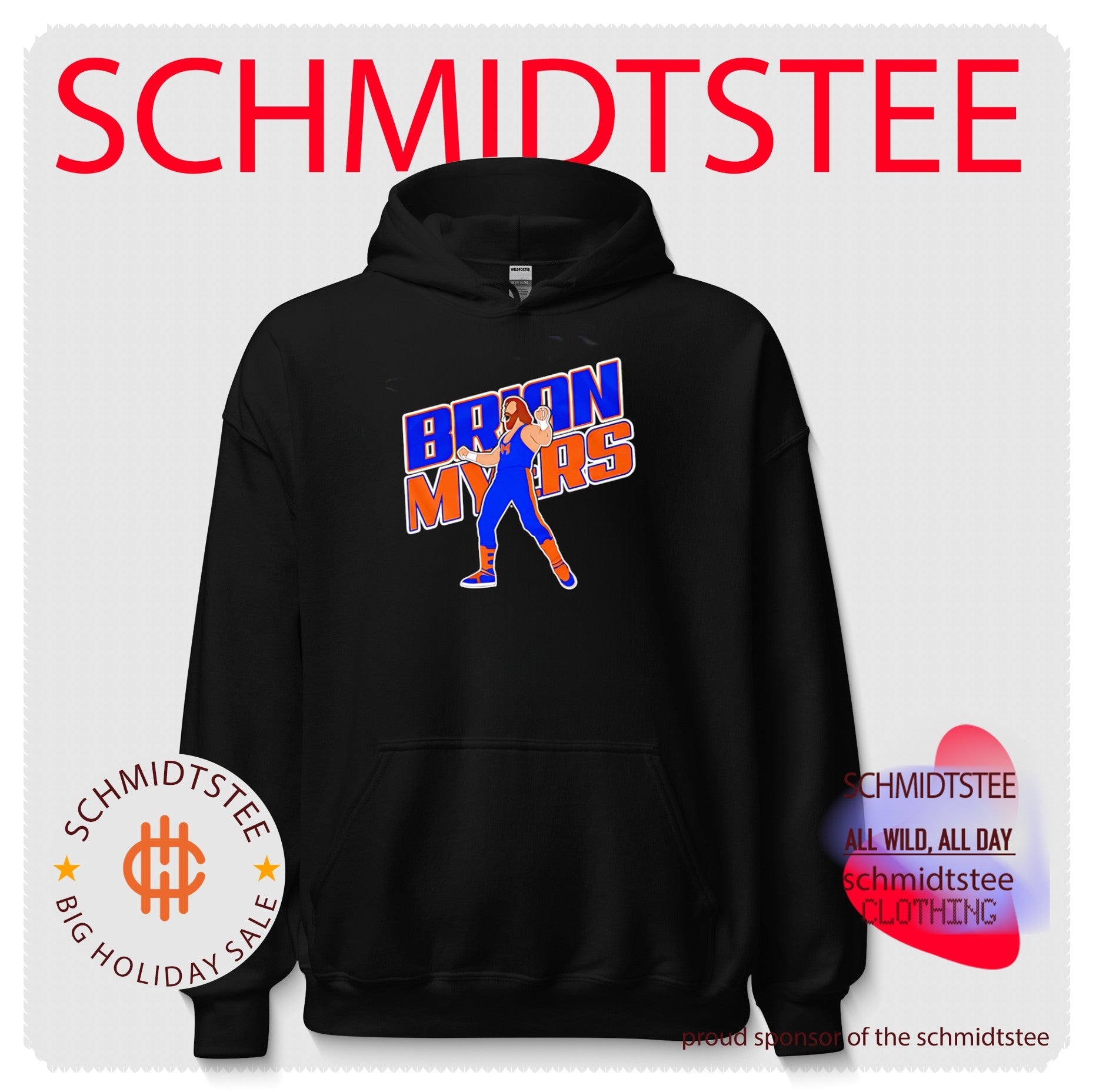 Brian Myers wrestler posing illustration shirt