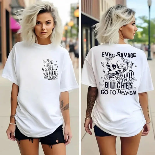Btches Go To Heaven Shirt, 2 Sides Tee, Country Fans Merch, Concert Outfit, Unisex Short Sleeve Tee Shirt, Casual Clothing