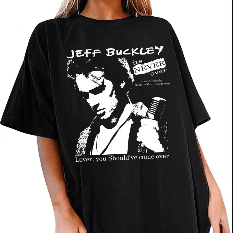 Buckleyheads Fan Inspired Tee, Alternative Rock, 90s Rock Fan Top, Unisex Short Sleeve Tee